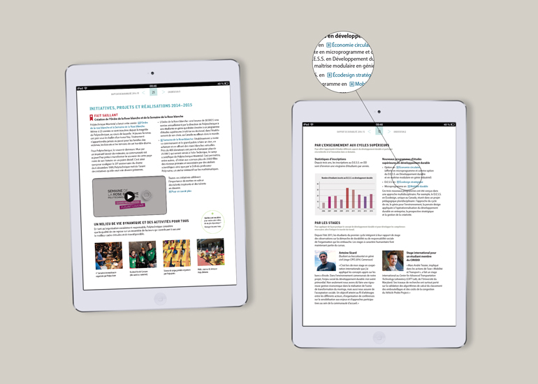 gisele h Polytechnique Rapport de développement durable 2014/2015