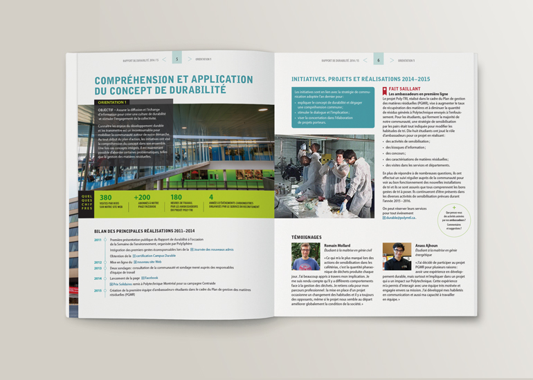 gisele h Polytechnique Rapport de développement durable 2014/2015